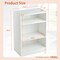 Modern White 3-Tier Bookcase with Storage Adjustable Shelves Cabinet for Living Room or Bedroom